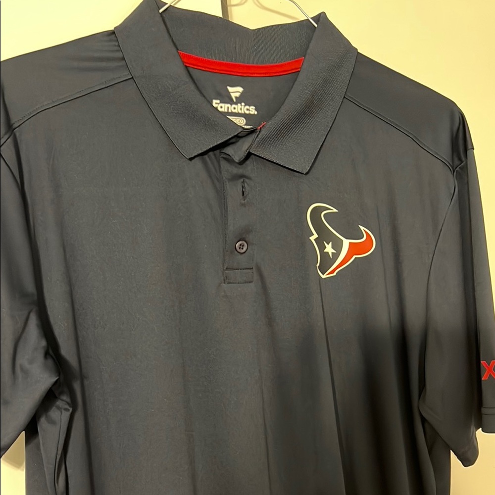 Fanatics Men's Navy Blue Texans Polo Shirt